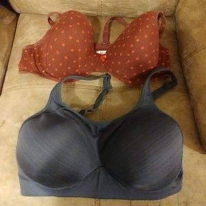 C9 Champion Sports Bra and Cacique underwire bra